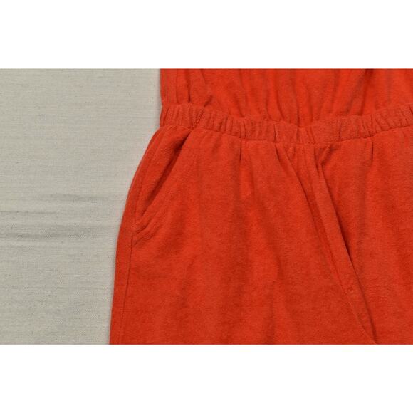 Offline by Aerie Terry Jumpsuit US Size XXS Strapless Wide Leg Orange Cotton NEW - Picture 6 of 8